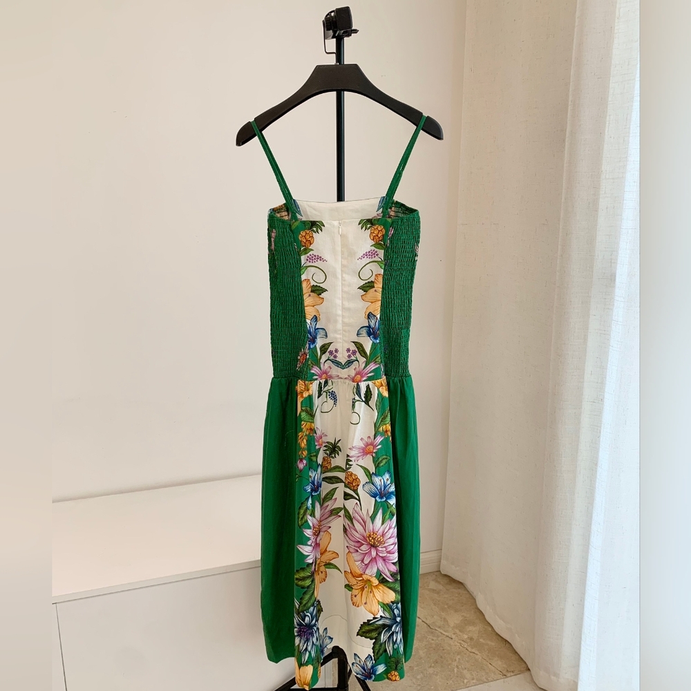 Farm Rio off-white sweet bloom dreamscape midi dress - Picture 13 of 13